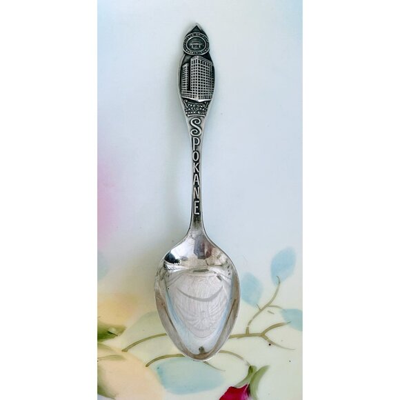 Vintage Spokane Washington Sterling Silver Spoon Bank Building - Picture 5 of 6